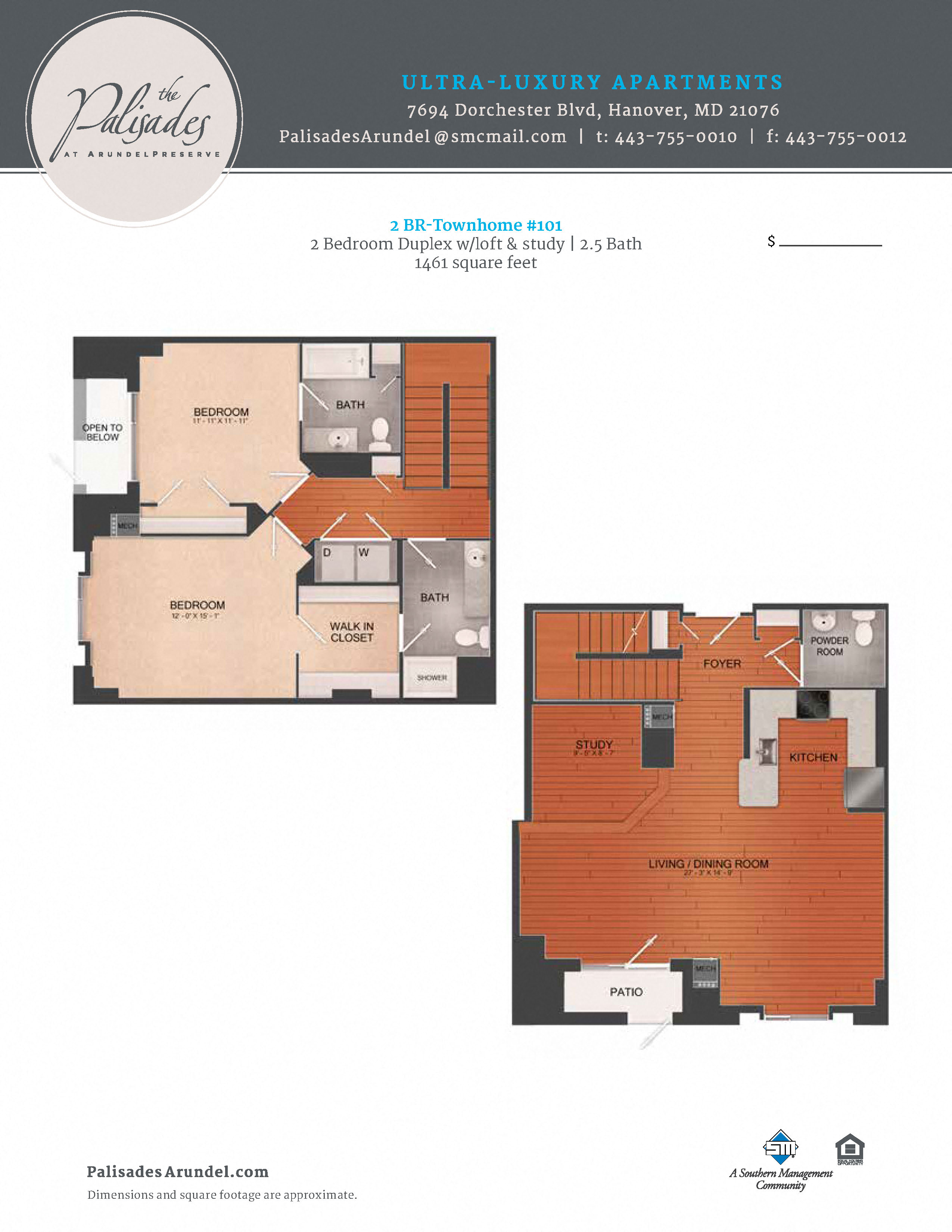 Palisades at Arundel Preserve Layouts Southern Management